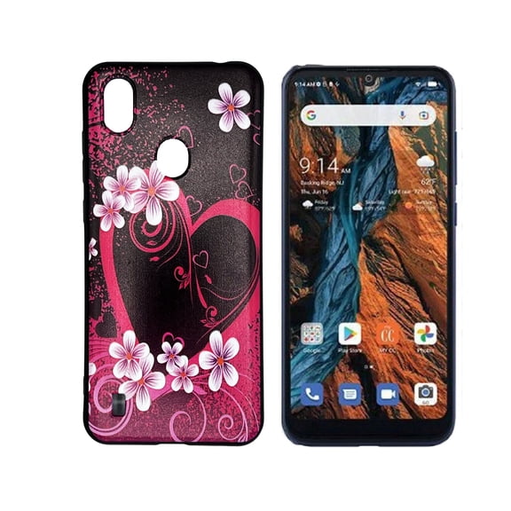 Compatible for Verve Connect Z6103 TPU 1-Piece Cover Phone Case - Pink Heart