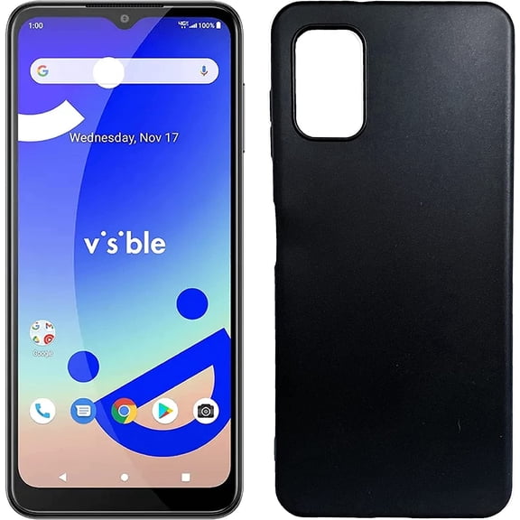For Visible Midnight WTVIS01VS TPU 1-Piece Cover Phone Case - Black