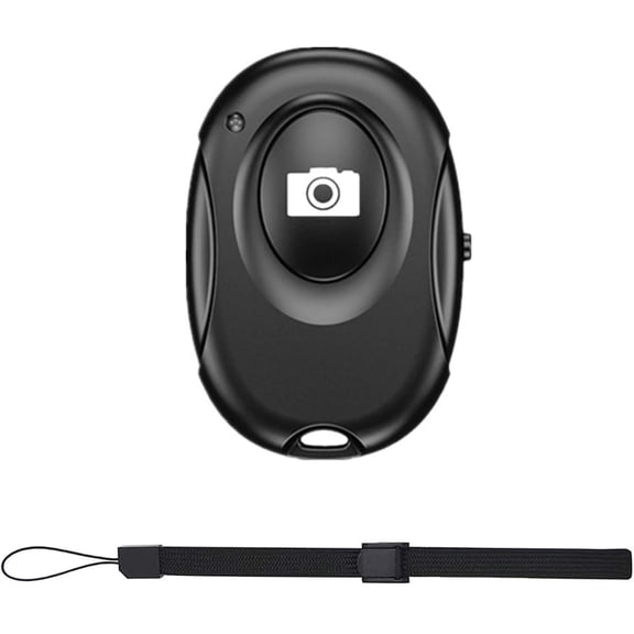 Compatible for Wireless Camera Shutter Remote Control for iPhone & Android - Bluetooth Selfie Clicker with Wrist Strap, 50ft Range