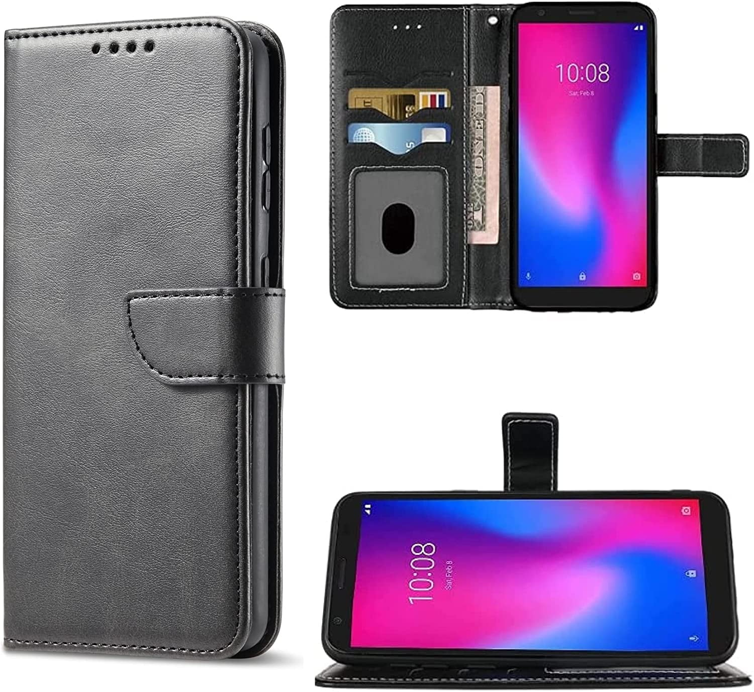 AT&T Maestro 3 U626AA Compatible Wallet Phone Cover - Black - Walmart.com