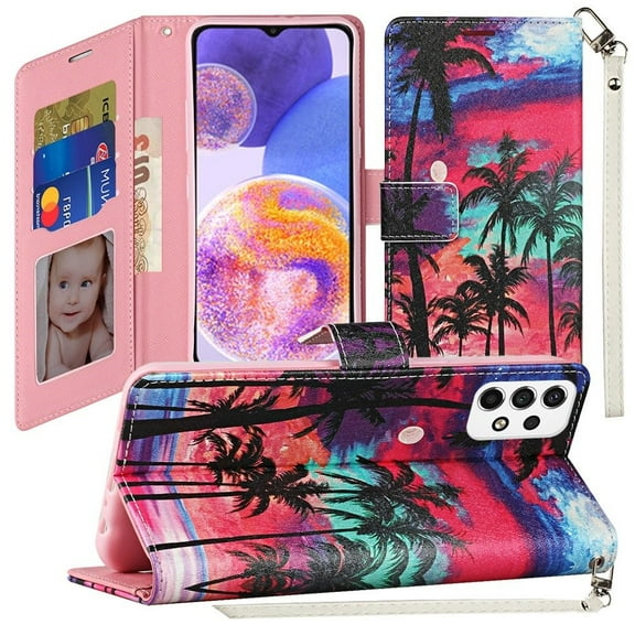 Compatible for at&t Motivate Max U668AA Wallet Cover Phone Case - Beautiful Island