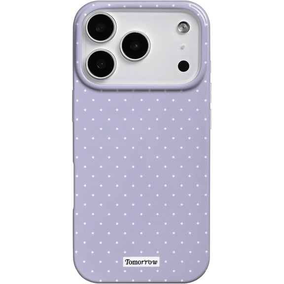 Compatible for iPhone 17 Pro Case with Cute Fashion Polka Dot Aesthetics Design Simple Cases for Soft TPU Slim Protection Cover-Purple