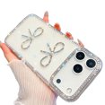 thumbnail image 1 of Compatible for iPhone 17 Pro Max Case,Anti-Drop,TPU Cute Bling Bowknot Slim Protection Mobile Phone Cover for Girls Gift, 1 of 9