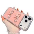 thumbnail image 1 of Compatible for iPhone 17 Pro Max Case,Anti-Drop,TPU Cute Bling Bowknot Slim Protection Mobile Phone Cover for Girls Gift, 1 of 9