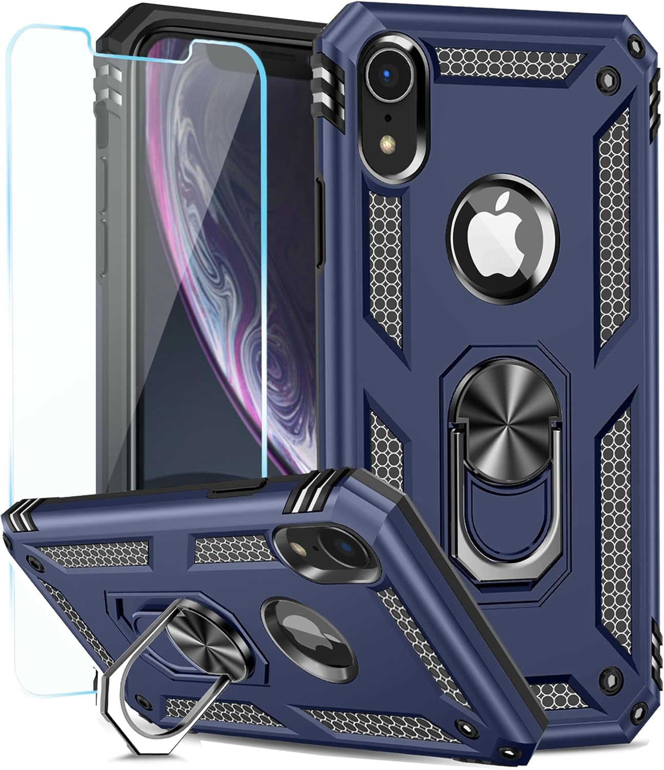 Silicone Case Ring Light Case For Iphone Xr Screen Protector Light