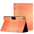 thumbnail image 1 of Compatible for iPad 10th Gen 10.9" 2022 - Crocodile Texture PU Leather Smart Flip Book Style Slim Fit Cover with Built-in Kickstand Auto Wake/Sleep Shockproof Protective Cover,Orange, 1 of 6