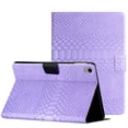 thumbnail image 1 of Compatible for iPad 10th Gen 10.9" 2022 - Crocodile Texture PU Leather Smart Flip Book Style Slim Fit Cover with Built-in Kickstand Auto Wake/Sleep Shockproof Protective Cover,Purple, 1 of 6