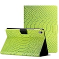 thumbnail image 1 of Compatible for iPad 10th Gen 10.9" 2022 - Crocodile Texture PU Leather Smart Flip Book Style Slim Fit Cover with Built-in Kickstand Auto Wake/Sleep Shockproof Protective Cover,Green, 1 of 6