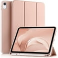 thumbnail image 1 of Compatible with iPad (A16) 11th Generation Case 11 Inch 2025, for iPad 10th Generation Case 10.9 Inch 2022 with Pencil Holder, Slim Trifold Stand Protective Cover with Soft TPU Back, Rose Pink, 1 of 15