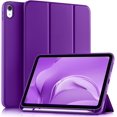 thumbnail image 1 of Compatible with iPad (A16) 11th Generation Case 11 Inch 2025, for iPad 10th Generation Case 10.9 Inch 2022 with Pencil Holder, Slim Trifold Stand Protective Cover with Soft TPU Back, Purple, 1 of 15