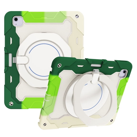 Compatible with iPad Air 13 (2024) Case 13.0" Tablet Case,3in1 Armor Heavy Shockproof Protective Rotundity Bracket with Shoulder Strap[Without Screen Protector&Pen] - C