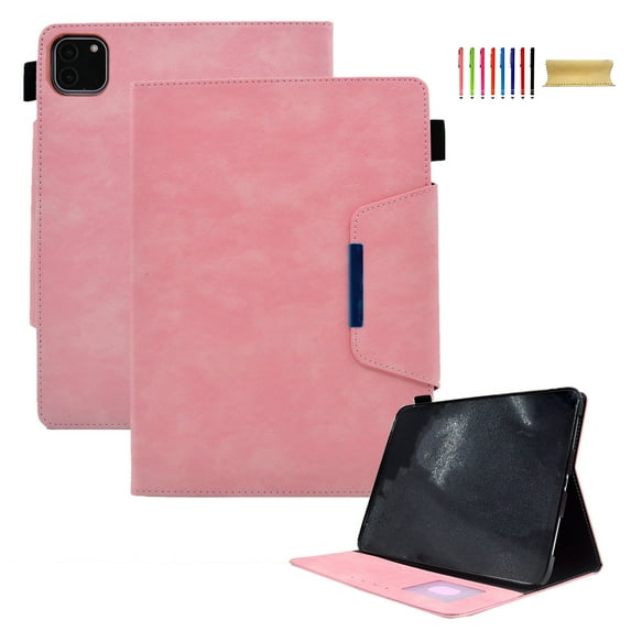 Compatible with iPad Case 10th Generation, Premium PU Leather Auto Sleep Wake Multi Angle Viewing Stand Shockproof Magnetic Closure Cover Case for Apple iPad 10th Gen 10.9" 2022, Pink