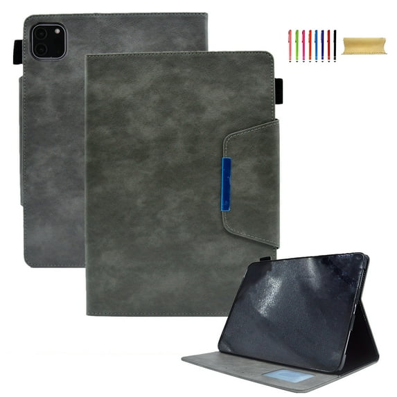Compatible with iPad Case 10th Generation, Premium PU Leather Auto Sleep Wake Multi Angle Viewing Stand Shockproof Magnetic Closure Cover Case for Apple iPad 10th Gen 10.9" 2022, Gray