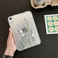 thumbnail image 1 of Compatible with iPad mini 6th Gen 8.3" 2021 Back Case, Marble Pattern Back / Pattern Clear Back TPU Lightweight Ultra Slim Drop Protective Anti-Scratch Case Cover for iPad mini 6th, White Flower, 1 of 5