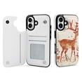 thumbnail image 1 of Compatible with iPhone 11 12 13 mini 14 15 16 Pro Max Plus Wallet Case with Card Holder, PU Leather Kickstand Card Slots Case ( Christmas Deer, iPhone 13 Pro), 1 of 7