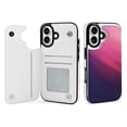 thumbnail image 1 of Compatible with iPhone 11 12 13 mini 14 15 16 Pro Max Plus Wallet Case with Card Holder, PU Leather Kickstand Card Slots Case ( Gradient Fade, iPhone 16 Plus), 1 of 7