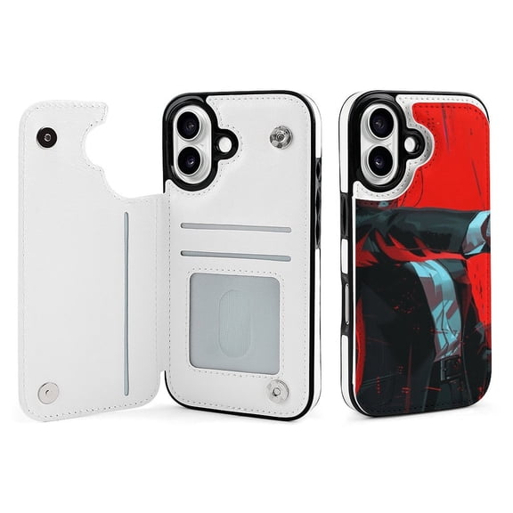 Compatible with iPhone 11 12 13 mini 14 15 16 Pro Max Plus Wallet Case with Card Holder, PU Leather Kickstand Card Slots Case ( Agent Game, iPhone 14 Plus)