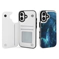 thumbnail image 1 of Compatible with iPhone 11 12 13 mini 14 15 16 Pro Max Plus Wallet Case with Card Holder, PU Leather Kickstand Card Slots Case ( Butterfly Ocean, iPhone 13), 1 of 7