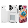 thumbnail image 1 of Compatible with iPhone 11 12 13 mini 14 15 16 Pro Max Plus Wallet Case with Card Holder, PU Leather Kickstand Card Slots Case ( Colorful, iPhone 15 Pro Max), 1 of 7