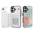thumbnail image 1 of Compatible with iPhone 11 12 13 mini 14 15 16 Pro Max Plus Wallet Case with Card Holder, PU Leather Kickstand Card Slots Case ( Cute Bear Love, iPhone 12 Pro Max), 1 of 7