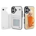 thumbnail image 1 of Compatible with iPhone 11 12 13 mini 14 15 16 Pro Max Plus Wallet Case with Card Holder, PU Leather Kickstand Card Slots Case ( Cute Dog In Teacup, iPhone 13 mini), 1 of 7