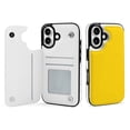 thumbnail image 1 of Compatible with iPhone 11 12 13 mini 14 15 16 Pro Max Plus Wallet Case with Card Holder, PU Leather Kickstand Card Slots Case ( Cyber Yellow, iPhone 14 Pro Max), 1 of 7