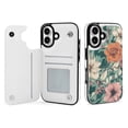 thumbnail image 1 of Compatible with iPhone 11 12 13 mini 14 15 16 Pro Max Plus Wallet Case with Card Holder, PU Leather Kickstand Card Slots Case ( Floral Spring Summer_, iPhone 16 Plus), 1 of 7
