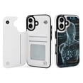 thumbnail image 1 of Compatible with iPhone 11 12 13 mini 14 15 16 Pro Max Plus Wallet Case with Card Holder, PU Leather Kickstand Card Slots Case ( Game Graphic Interface, iPhone 12 mini), 1 of 7