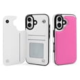 thumbnail image 1 of Compatible with iPhone 11 12 13 mini 14 15 16 Pro Max Plus Wallet Case with Card Holder, PU Leather Kickstand Card Slots Case ( Hot Pink, iPhone 16 Pro), 1 of 7