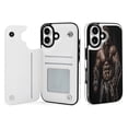 thumbnail image 1 of Compatible with iPhone 11 12 13 mini 14 15 16 Pro Max Plus Wallet Case with Card Holder, PU Leather Kickstand Card Slots Case ( Muscle Wild Man, iPhone 11 Pro), 1 of 7