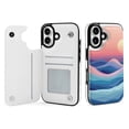 thumbnail image 1 of Compatible with iPhone 11 12 13 mini 14 15 16 Pro Max Plus Wallet Case with Card Holder, PU Leather Kickstand Card Slots Case ( Sunset Ocean, iPhone 14 Plus), 1 of 7