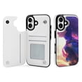 thumbnail image 1 of Compatible with iPhone 11 12 13 mini 14 15 16 Pro Max Plus Wallet Case with Card Holder, PU Leather Kickstand Card Slots Case ( Woman Superhero, iPhone 13 mini), 1 of 7