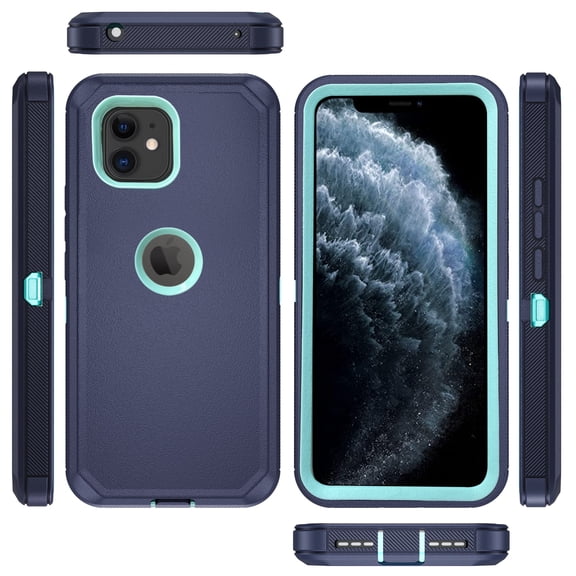 Compatible with iPhone 11 6.1 Phone Case Hybrid Rugged Shockproof Hard Protective Drop Proof Full Body Heavy Duty Mobile Cell Cover for iphone11case iPhone11 i Phone11 11s XI 11R Women Men Blue