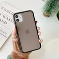 thumbnail image 1 of Compatible with iPhone 11 Case, 6.1-Inch, Matte Translucent PC Back Case with Silicone Bumper Slim Shockproof Protective Phone Case Cover for iPhone 11, Black, 1 of 5