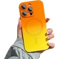 thumbnail image 1 of Compatible with iPhone 11 Case [Compatible with MagSafe], Cute Gradient Color Case for Women, Soft TPU Shockproof with Camera Lens Protector Case for iPhone 11-Orange Yellow, 1 of 15