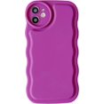 thumbnail image 1 of Compatible with iPhone 11 Case,Cute Curly Wave Frame Design Circle Camera Protection,Soft Slim Silicone Aesthetic Cool Case for Women and Girls-Purple, 1 of 11