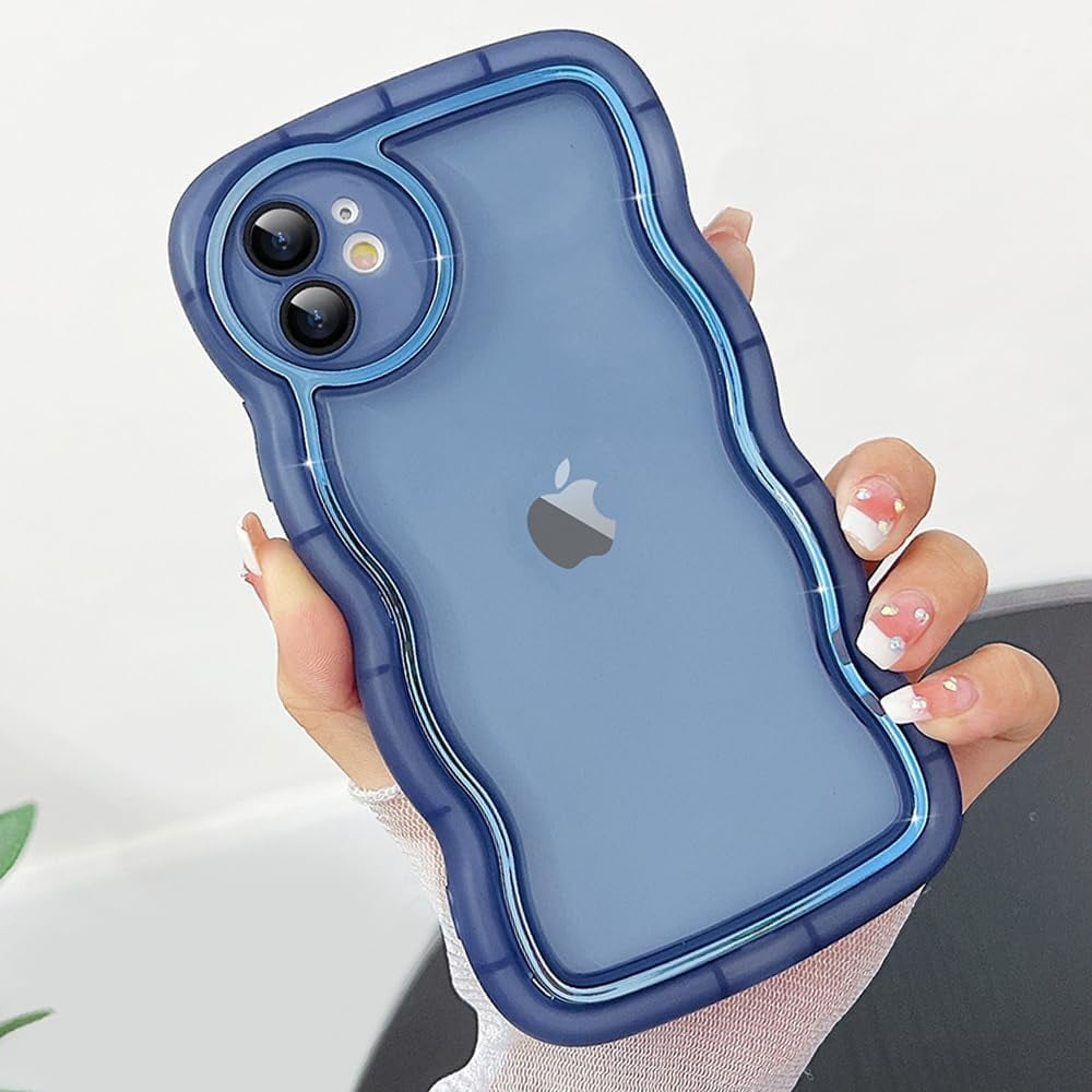 Compatible with iPhone 11 Case, Cute Curly Wave Frame Shape with