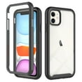 thumbnail image 1 of Compatible with iPhone 11 Case, Dustproof Shockproof Case with Built-in Screen Protector, Bumper Frame Heavy Duty Full Body Protective Cover for iPhone 11, Black, 1 of 5