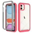 thumbnail image 1 of Compatible with iPhone 11 Case, Dustproof Shockproof Case with Built-in Screen Protector, Bumper Frame Heavy Duty Full Body Protective Cover for iPhone 11, Pink, 1 of 5