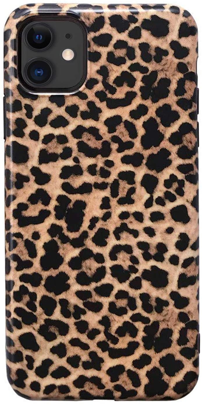 Compatible with iPhone 11 Case, Leopard Cheetah Protective iPhone 11 Cases,  Slim Soft Flexible TPU Marble Floral Pattern Protective Cover for Apple 
