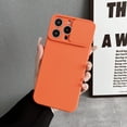 thumbnail image 1 of Compatible with iPhone 11 Case, [Smooth Silicone Full Coverage Camera] [Drop Protection], Shockproof Slim Soft Microfiber Lining Camera Lens Slide Protective Phone Case, Orange, 1 of 10