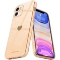 thumbnail image 1 of Compatible with iPhone 11 Case for Women Girl Cute Love-Heart Luxury Bling Plating Soft Back Cover Raised Full Camera Protection Bumper Silicone Shockproof Phone Case for iPhone 11, Pink, 1 of 14
