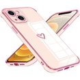 thumbnail image 1 of Compatible with iPhone 11 Case for Women Girls, Cute Love Heart Pattern Electroplated Design Full-Around Soft Slim TPU Protective Bumper Cover for iPhone 11 6.1＂ - Pink, 1 of 7