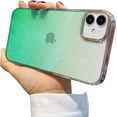 thumbnail image 1 of Compatible with iPhone 11 Case for Women Girls,Luxury Shiny Fashion Gradient Glitter Bling Cute Clear Acrylic Plate Shockproof Case for iPhone 11(Gradient Green), 1 of 13
