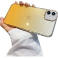 thumbnail image 1 of Compatible with iPhone 11 Case for Women Girls,Luxury Shiny Fashion Gradient Glitter Bling Cute Clear Acrylic Plate Shockproof Case for iPhone 11(Gradient Yellow), 1 of 13