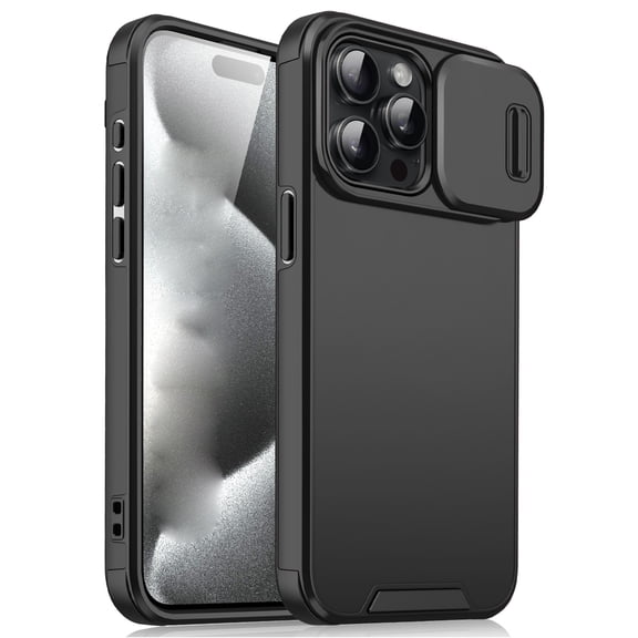 Compatible with iPhone 11 Pro Case with Camera Lens Cover , Military Grade Drop Protection, Shockproof Anti-fall Anti-scratch Non-slipping Heavy Duty Protective Phone Case,Black