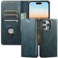 thumbnail image 1 of Compatible for iPhone 11 Pro Case, Classic PU Leather Flip Stand Wallet Case with Card Slots Shockproof Magnetic Closure Full Body Protective Purse Phone Cover for iPhone 11 Pro, Blue, 1 of 11