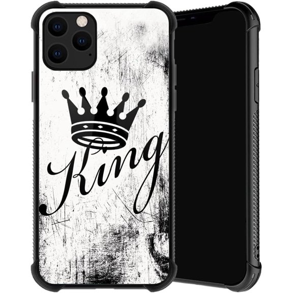 Compatible with iPhone 11 Pro Case, Crown King Phone Cover for Men/Women, Soft TPU Anti-Skid Thread and Four Corner Anti-Collision Protection Case Compatible with iPhone 11 Pro