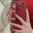 thumbnail image 1 of Compatible with iPhone 11 Pro Case, Cute 3D Cherry for Girls Women Shockproof Soft Silicone Lens Protection Case with Wristband Stand for iPhone Pro Max, Red Cherry, 1 of 13