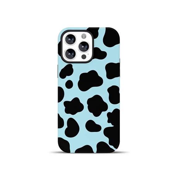 Compatible with iPhone 11 Pro Case, Cute Animal Hybrid Cover for Girls Women Protective Cow Print Design Phone Cases, Anti-Scratch Shockproof Camera Protective Cover for iPhone 11 Pro, Blue